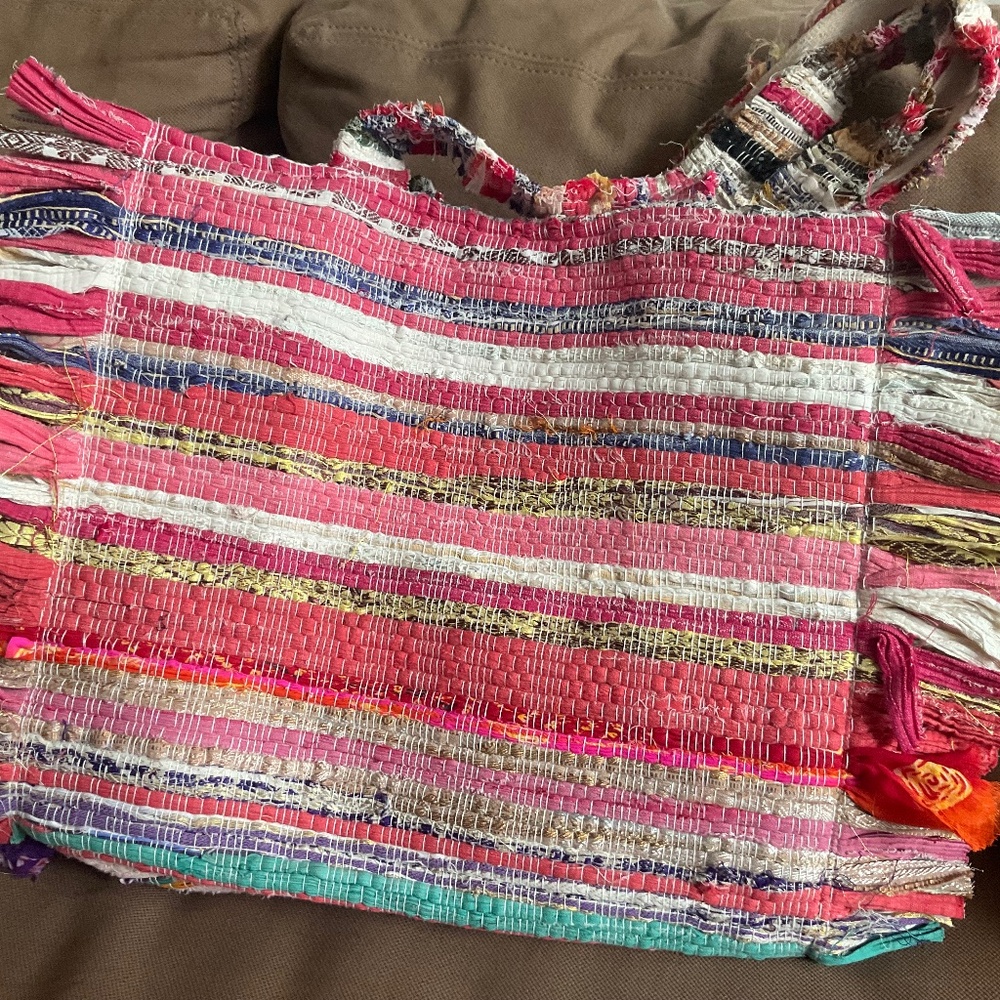 Colorful tote beach bag